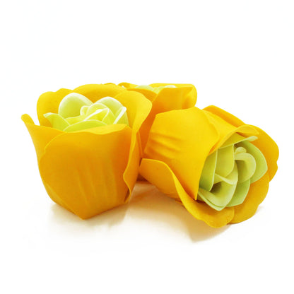 Set de 3 flores de Jabón caja corazón - rosas primavera
