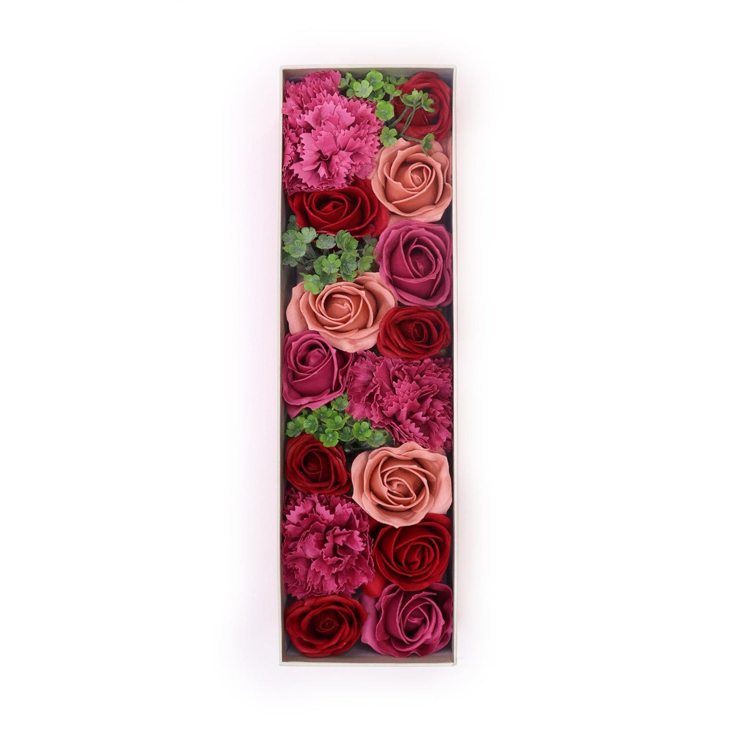 Caja Larga - Rosas Vintage - Flores de Jabón