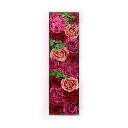 Caja Larga - Rosas Vintage - Flores de Jabón