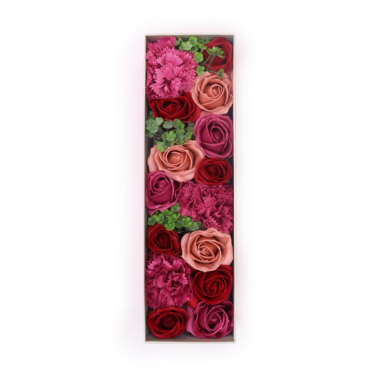 Caja Larga - Rosas Vintage - Flores de Jabón