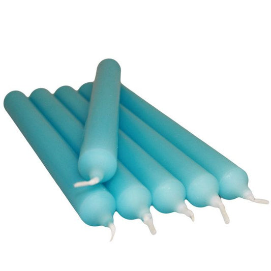 Juego de 6 Velas a Granel en color Turquesa