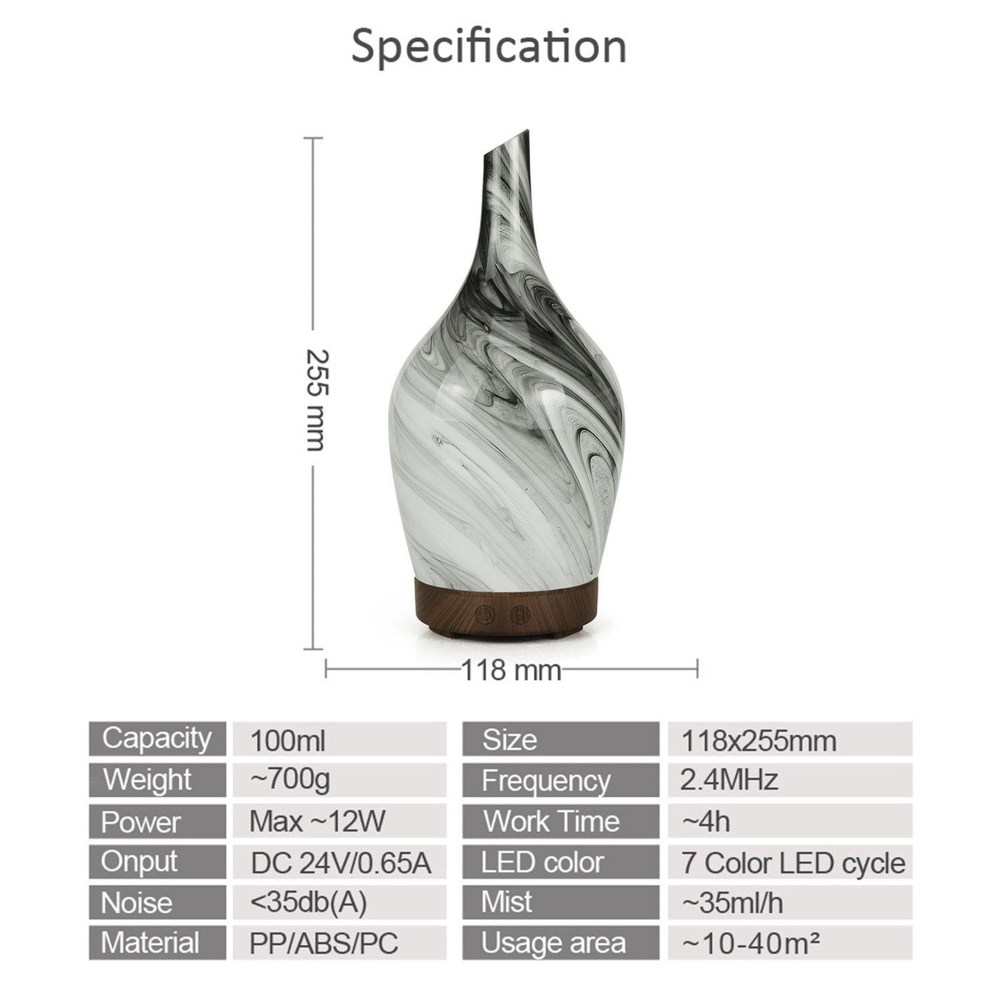 Difusor de Aroma con Enchufe EU de Vidrio