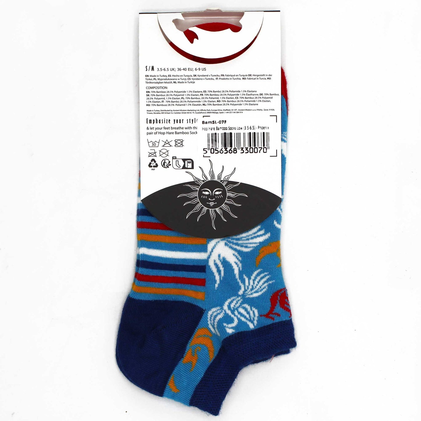Calcetines bajos de Fibra de Bambú Hop Hare (36-40) Ave Phoenix