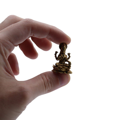 Dioses en miniatura de latón - Laxmi (11 g)  - 30 mm