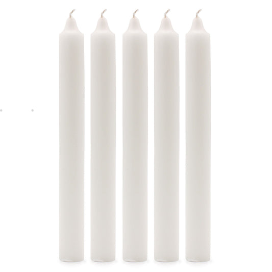 Velas a Granel de Color Sólido - Blanco Rústico - Paquete de 10