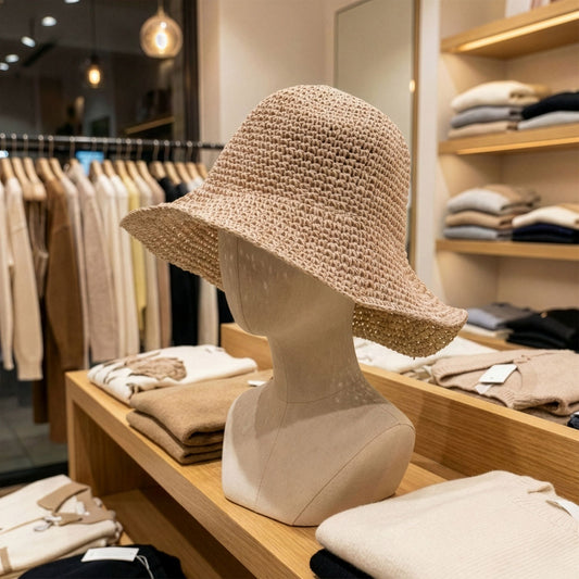 Nomad Sari Sombrero de paja de ala ancha - Rosa Rubor