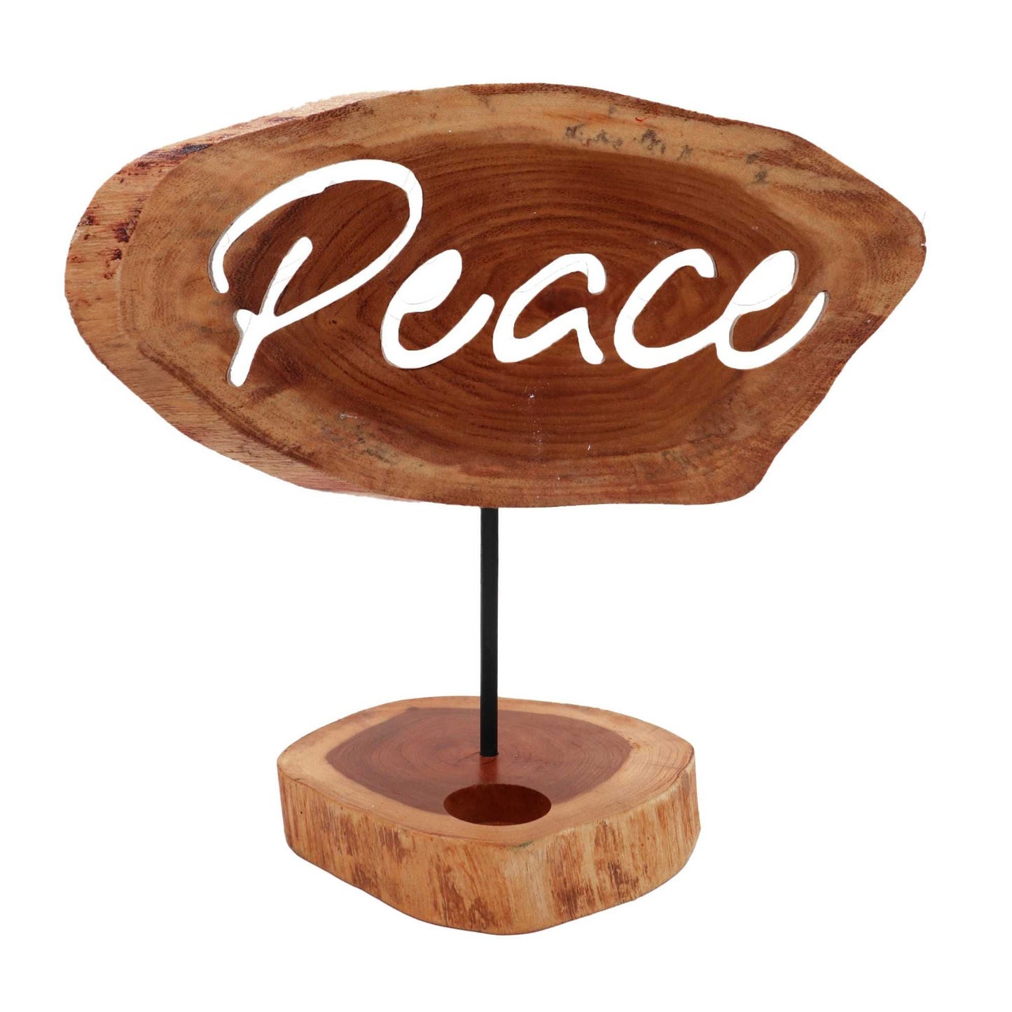 Portavelas con Letrero PEACE