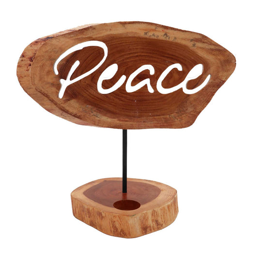 Portavelas con Letrero PEACE