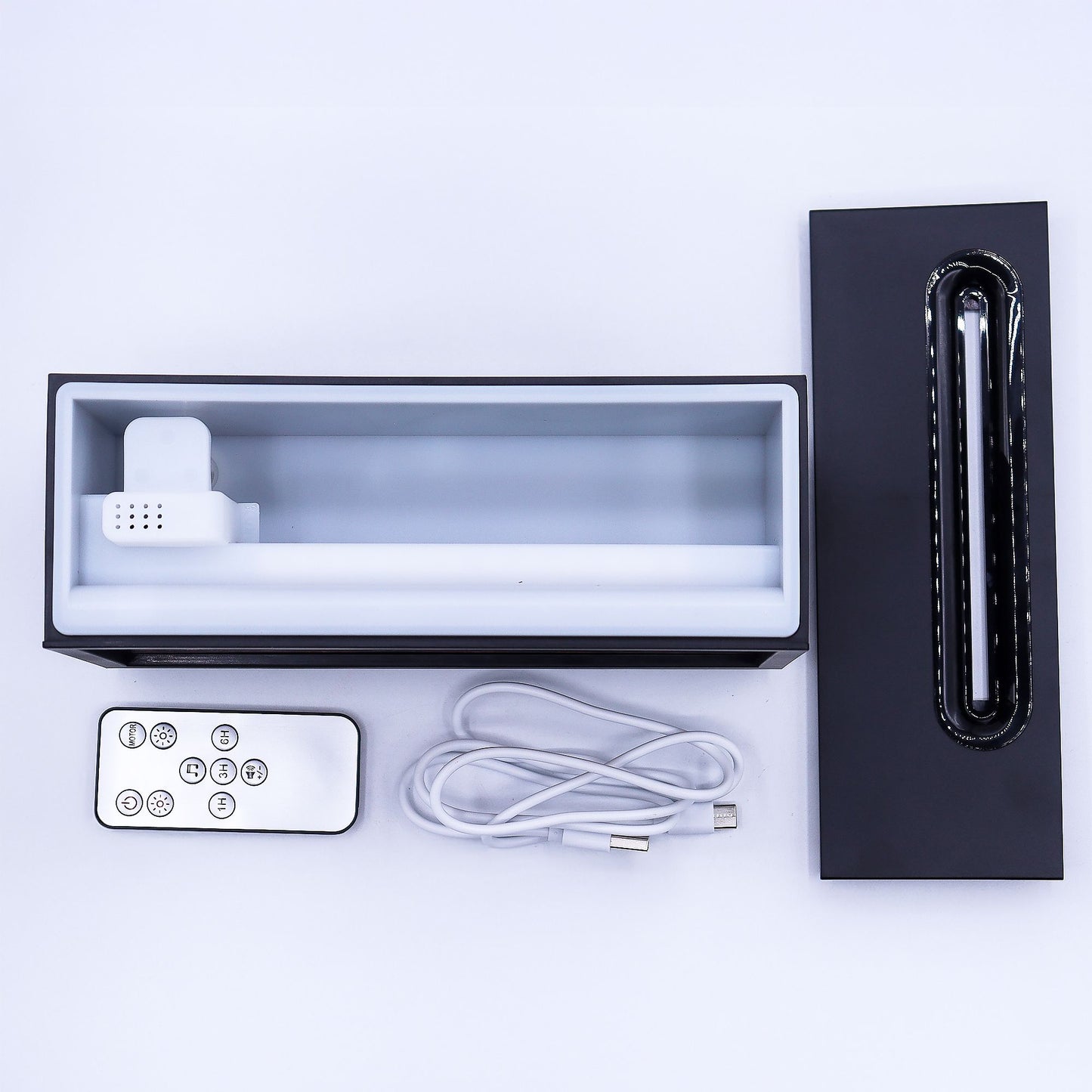 Difusor de aroma con efecto de llama y sonido de aves - USB negro - Cambio de color