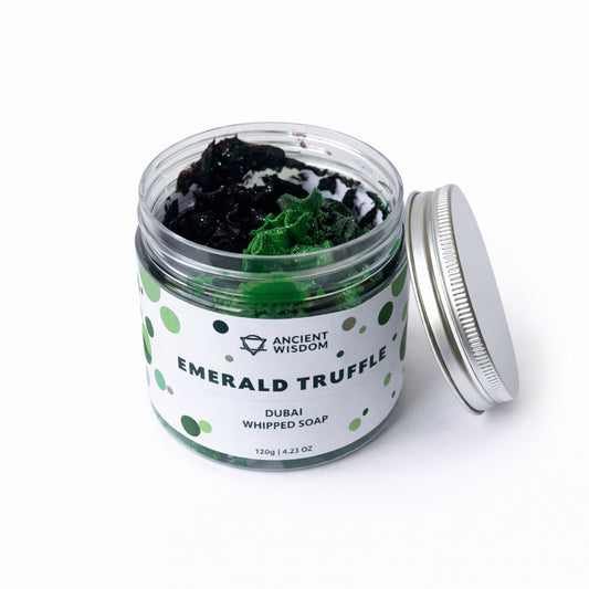 Jabón de Crema Batida Trufa Esmeralda 120g – Aroma Dulce, Intenso y Sofisticado
