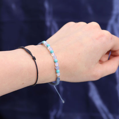 Vela de Cristal del Zodiaco con Pulsera de Piedras Preciosas Signo Piscis