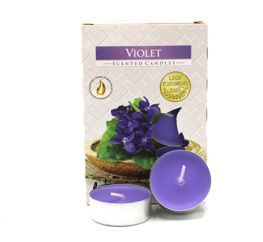 Set de 6 Velas de Té Perfumadas - Violeta