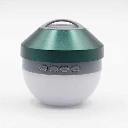 Lámpara colgante verde para acampar y mini altavoz