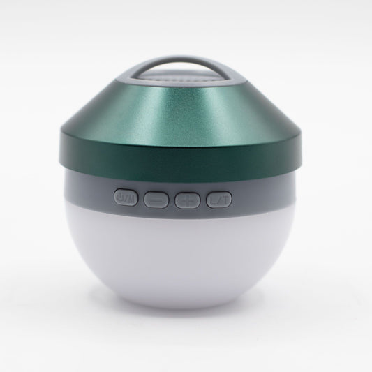 Lámpara colgante verde para acampar y mini altavoz