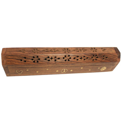 Quemador de Incienso Forma de Caja Paz y Amor (Pack de 2 Unids)