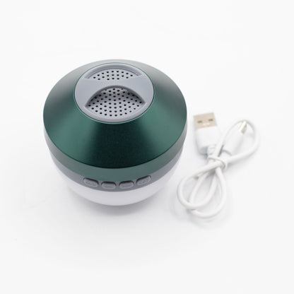 Lámpara colgante verde para acampar y mini altavoz