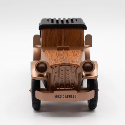 Altavoz clásico para coche vintage y soporte para teléfono - Bluetooth - 5 vatios