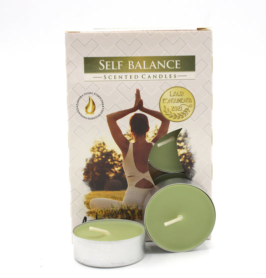 Caja de 6 Velas de Té Perfumadas Autoequilibrio