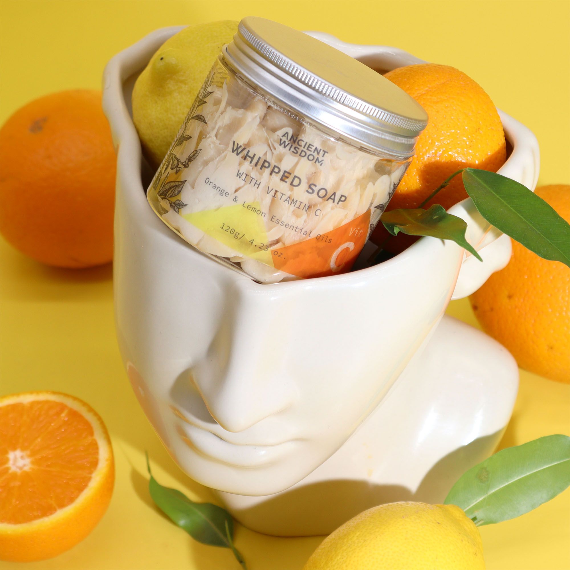 Jabón de Crema Batida Aromaterapia con Vitamina C – Piel Radiante y Energizada