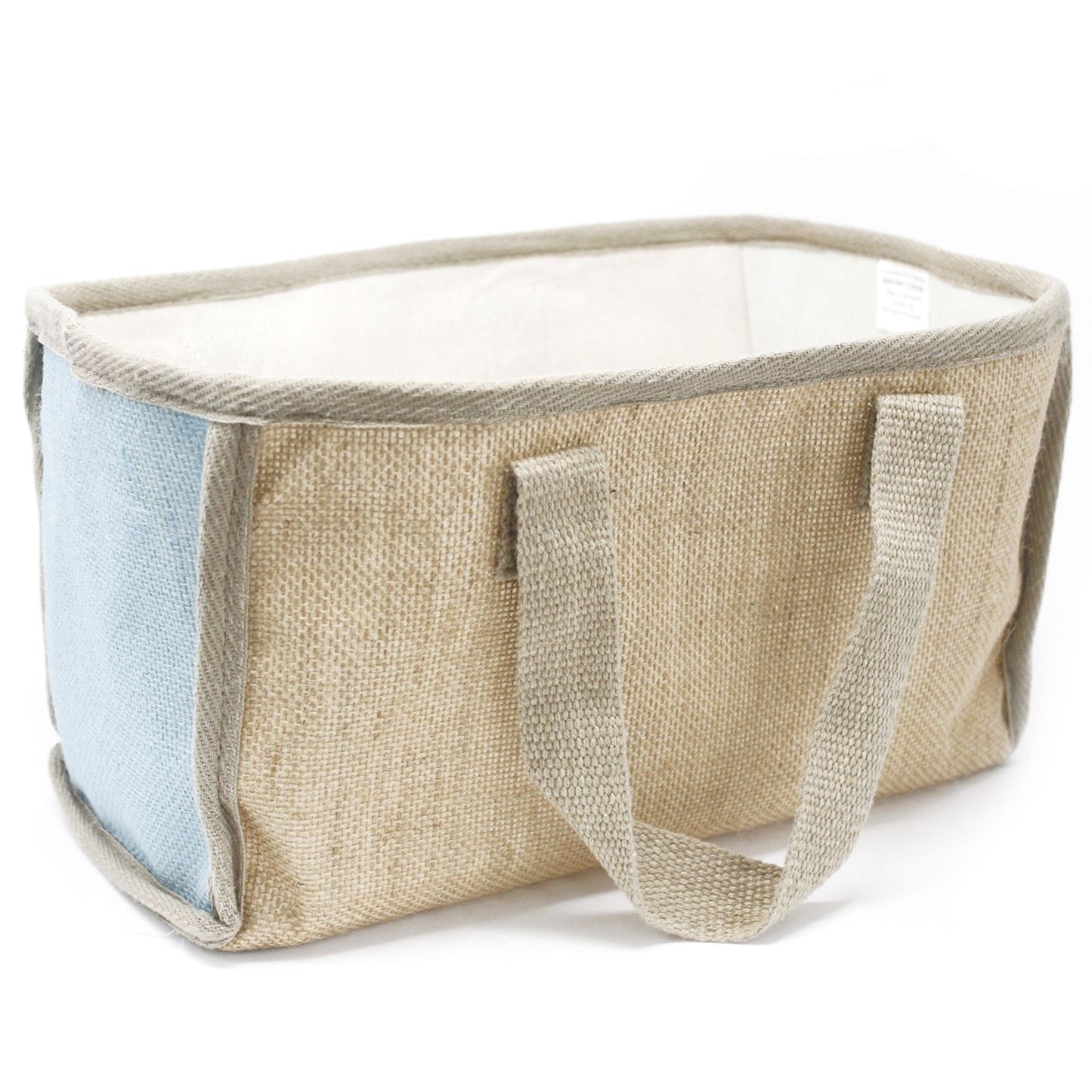 Cesta Grande de Yute Azul 33x18x20cm