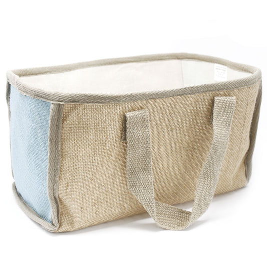 Cesta Grande de Yute Azul 33x18x20cm