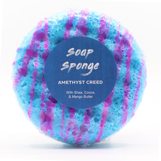 Esponja con Jabón 2 en 1 Exfoliante- Amethyst Creed