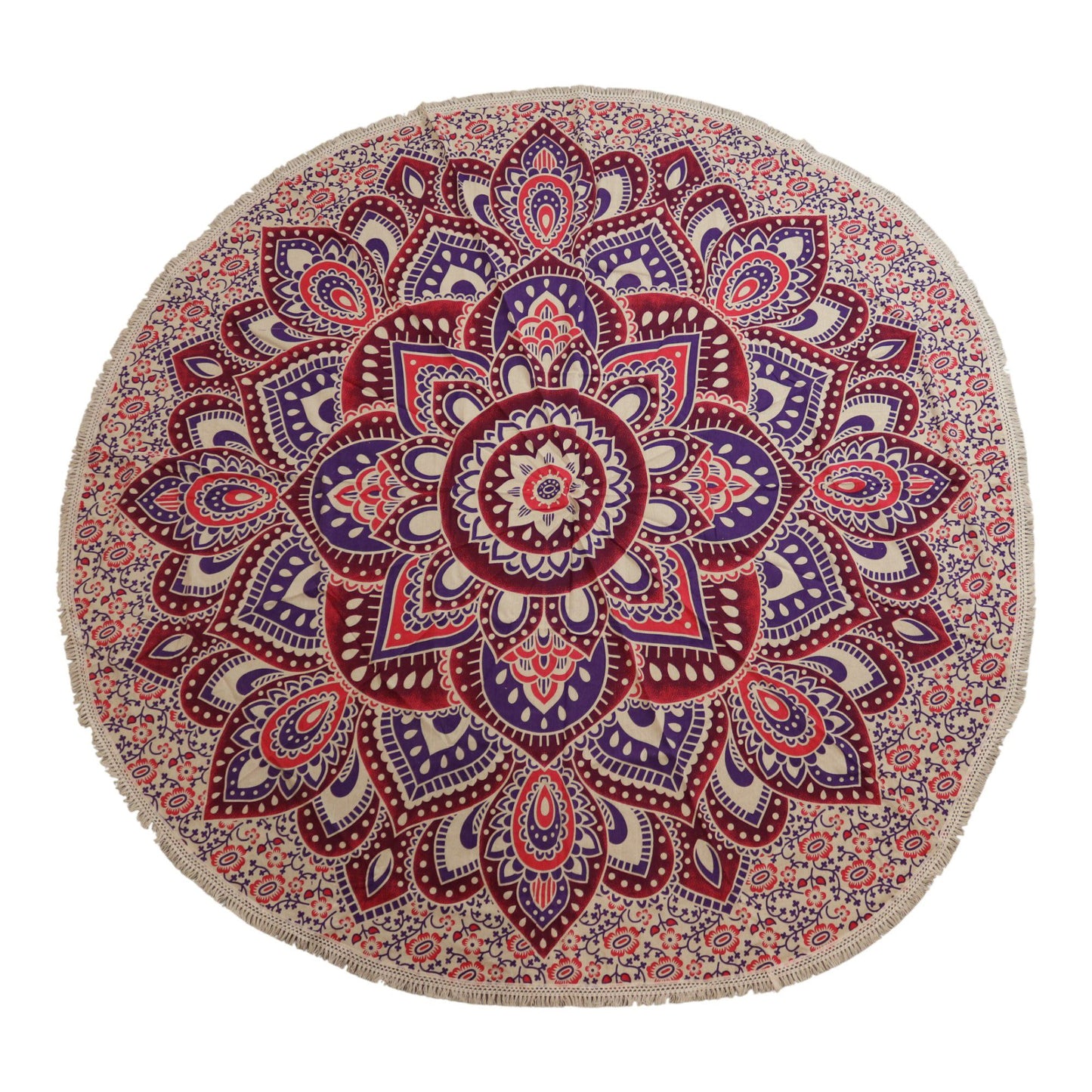 Gran arte Mandala Roundy (180 cm) - Rosa y Morado