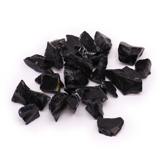 Cristales en Bruto Obsidiana Negra (500g)