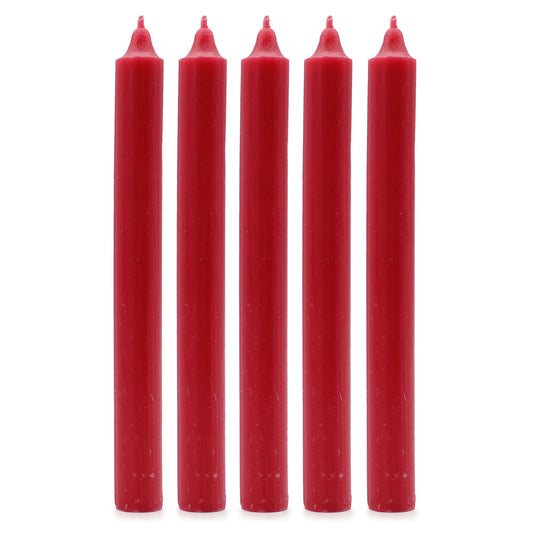 Velas a Granel en Color Rojo (Pack de 10 Unids)
