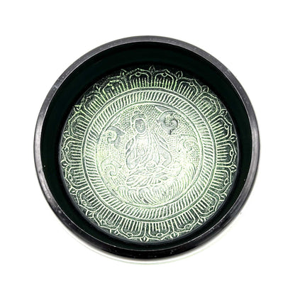 Cuenco Tibetano en polvo de tierra con Buddha Mandala (16cm)