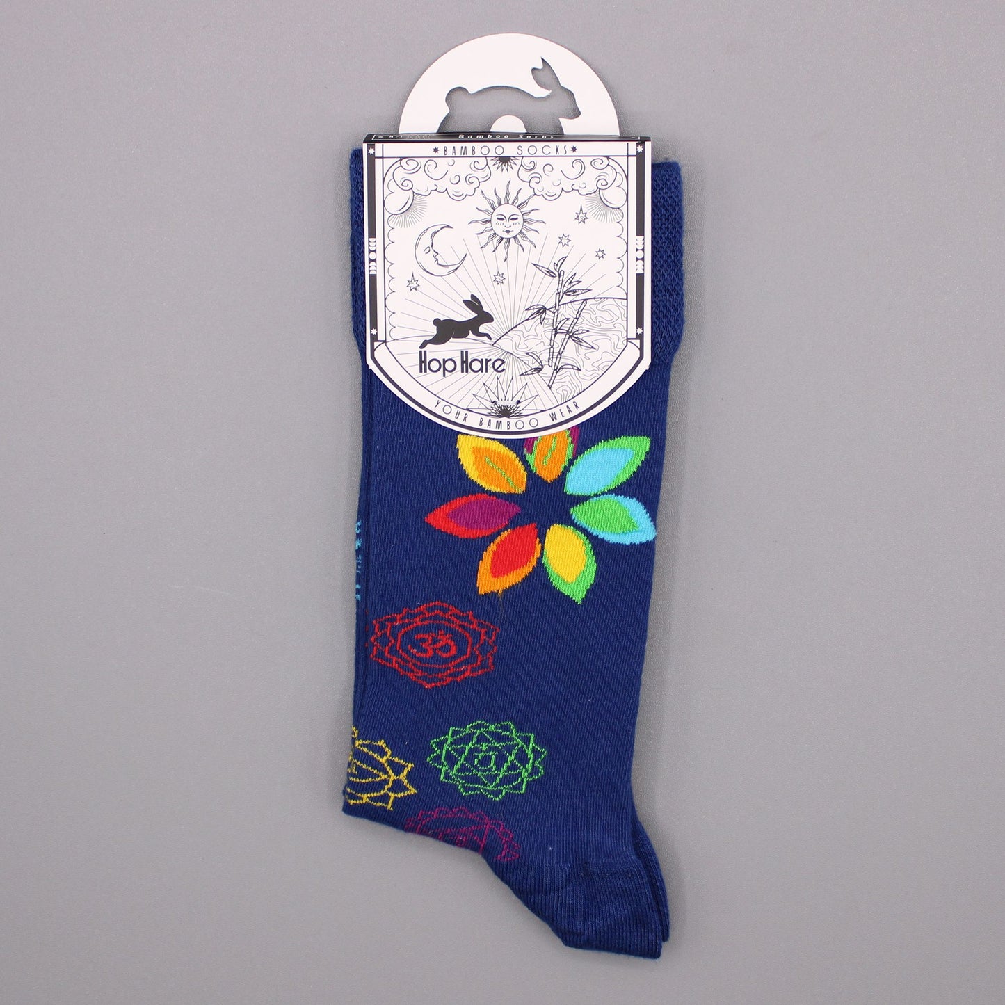 Calcetines de fibras de bambú Hop Hare, Talla 41-46 de arcoíris