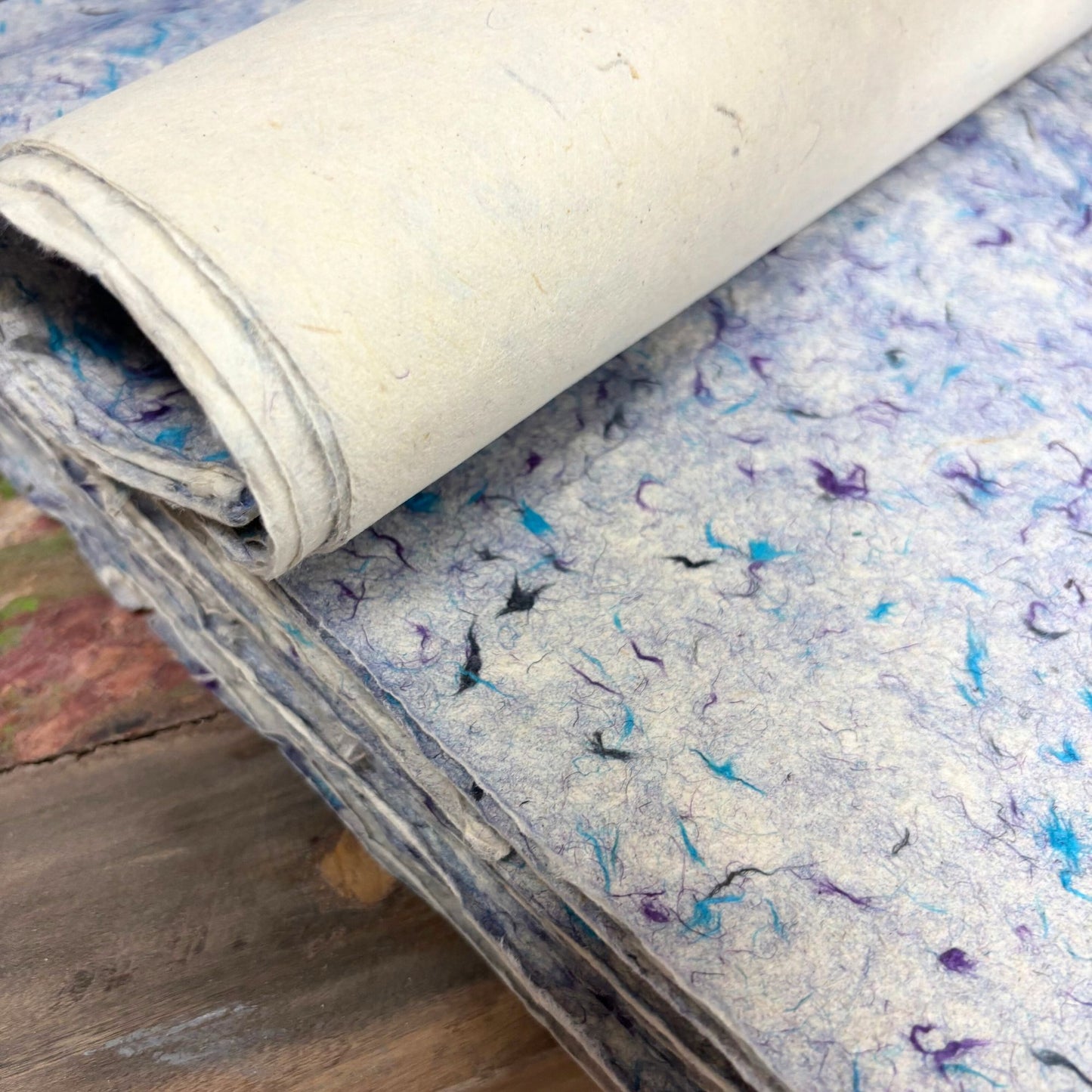 Lokta Craft / Papel de regalo (51x76 cm) - Algodón azul