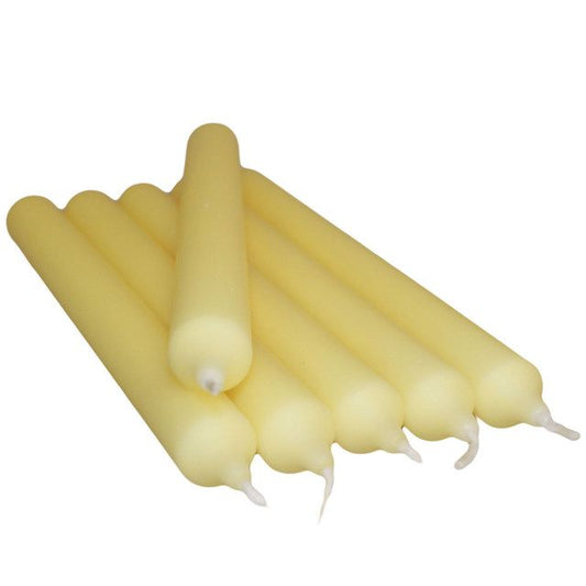 Juego de 6 Velas a Granel en Color Amarillo