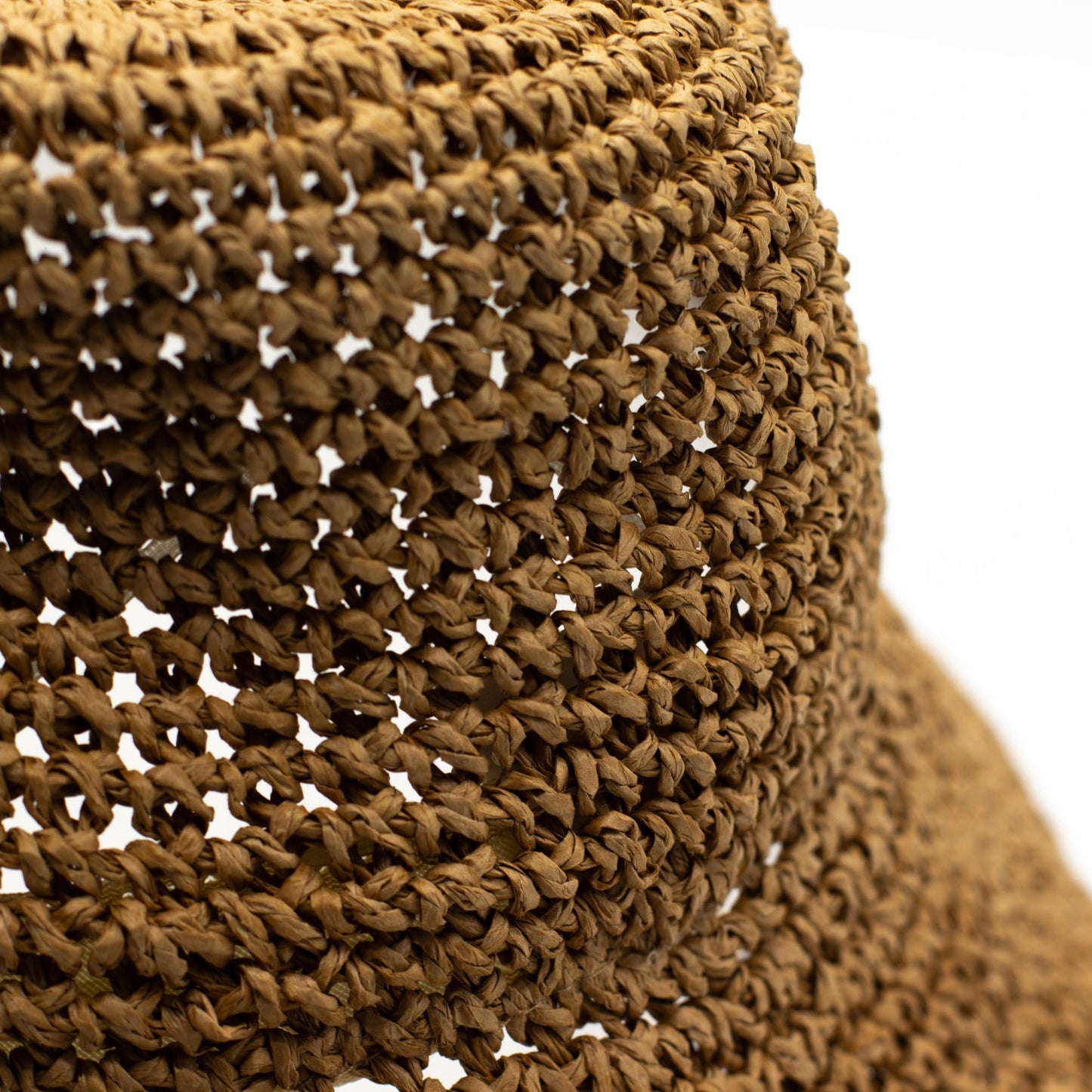 Nomad Sari Sombrero de Sol de Paja con Ala Flexible - Café Natural