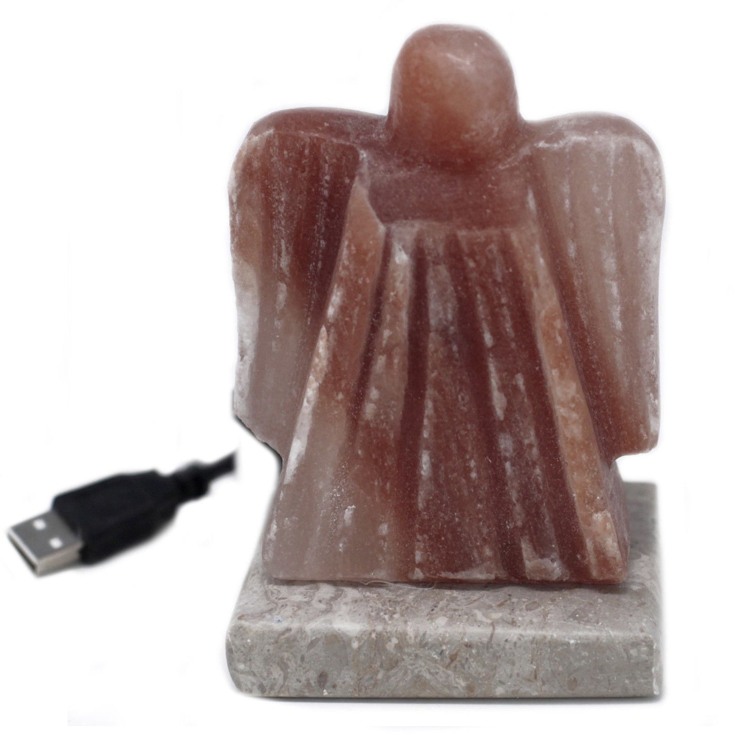 Lámpara de Sal del Himalaya con Forma de Ángel USB
