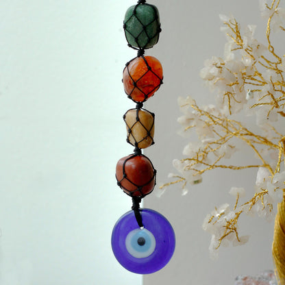 Colgante de Piedra con Chakras para Mal de Ojo