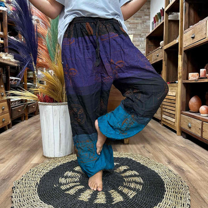 Pantalones de Yoga Estampado Himalaya High Cross en Morado