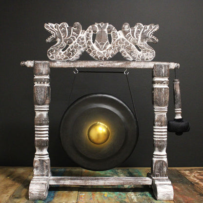 Gong Pequeño de Meditación con Soporte Negro (25cm)