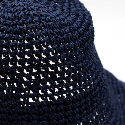 Nomad Sari Sombrero de paja de ala blanda para el sol - Azul marino