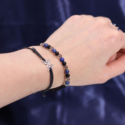 Vela de Cristal del Zodiaco con Pulsera de Piedras Preciosas - Signo Escorpio