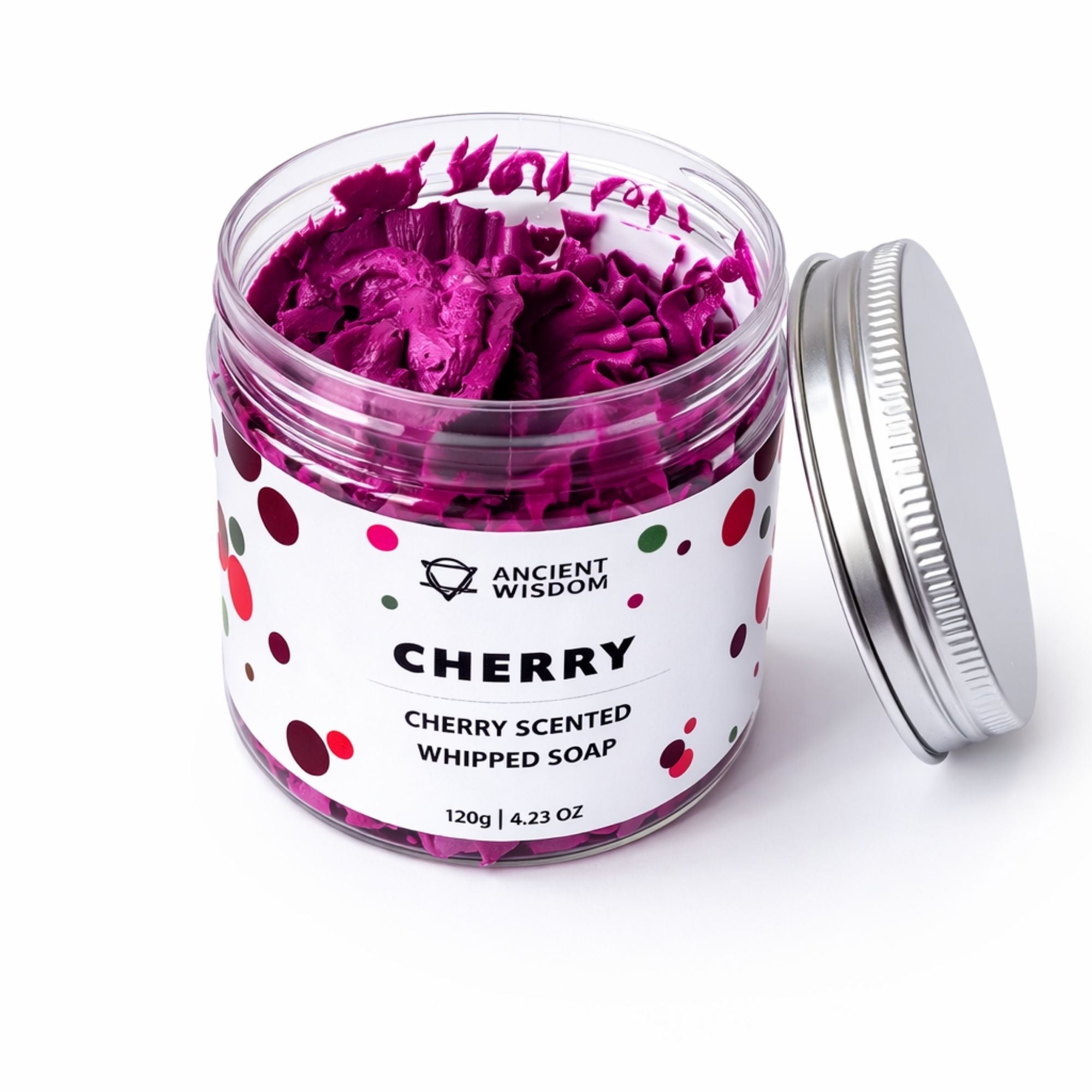 Jabón de Crema Batida de Cereza 120g – Aroma Dulce, Vibrante y Revitalizante (Incienso Gratis)