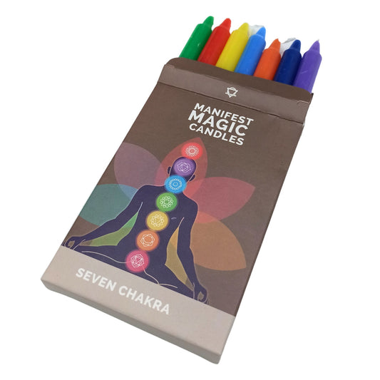 Velas Manifiesto Mágico Siete Chakras (Pack de 7 Unids)