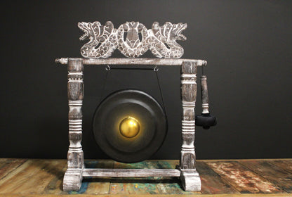 Gong Pequeño de Meditación con Soporte Negro (25cm)