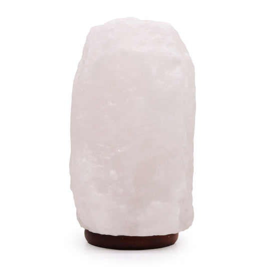 Lámpara de Cristal de Roca de Sal Natural del Himalaya con Base (aprox. 8-10kg)