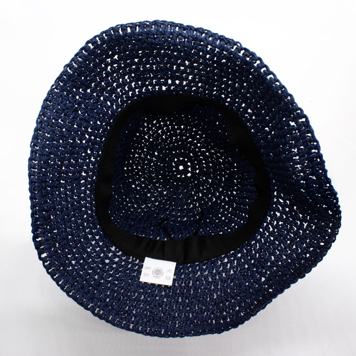 Nomad Sari Sombrero de paja de ala blanda para el sol - Azul marino