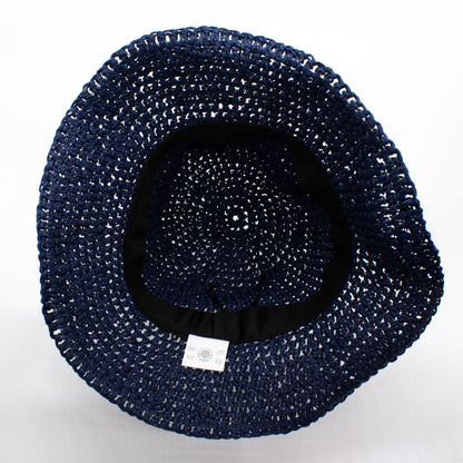 Nomad Sari Sombrero de paja de ala blanda para el sol - Azul marino