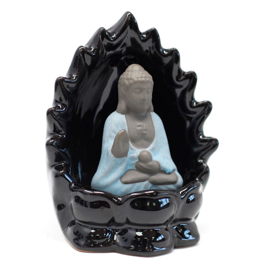 Quemador de Incienso de Flujo Inverso Buddha y Luz