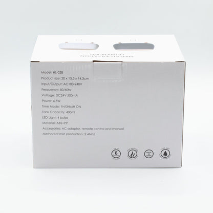 Aromaterapia Futurista con estrías - USB - Cambio de color - Control remoto