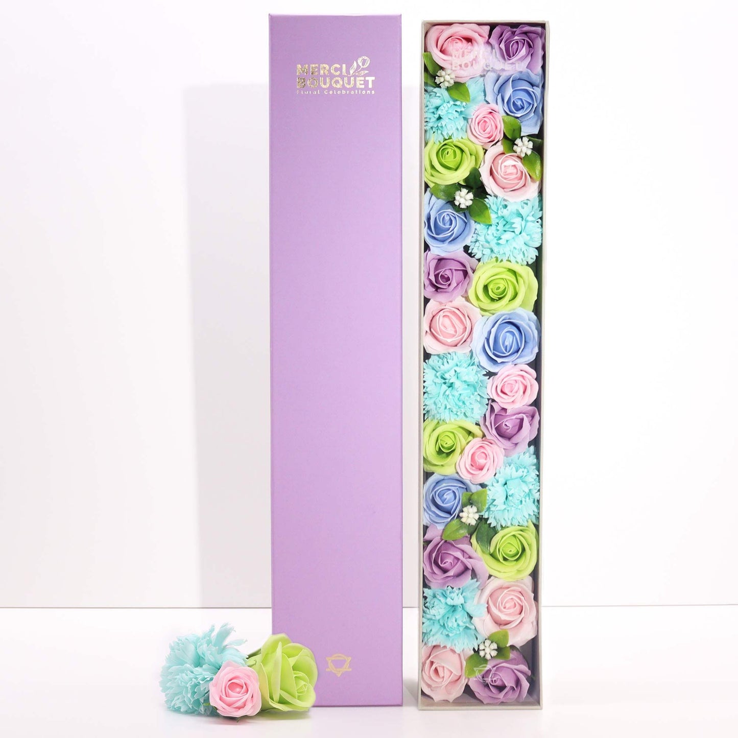 Caja Extra Larga - Baby Blessings - Blues - Flores de Jabón