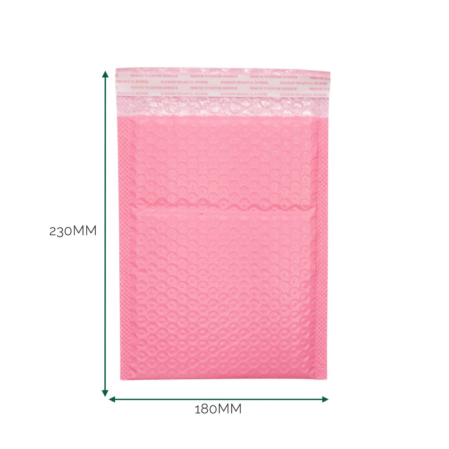 Sobre de burbuja de polietileno rosa (180x230+40mm)